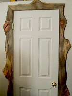 Extra colorful beetle kill door trim made by greenleaf forestry